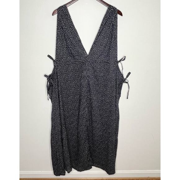 J. Crew Womens Maxi Dress Medium Navy Polka Dot Side Tie Beach Cover Up - Picture 12 of 12